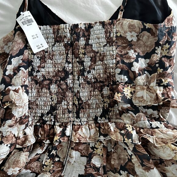 NWT-Abercrombie & Fitch Floaty Drop-Waist Mini Summer Dress - Picture 5 of 7